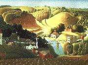 Grant Wood Stone City, Iowa oil painting on canvas